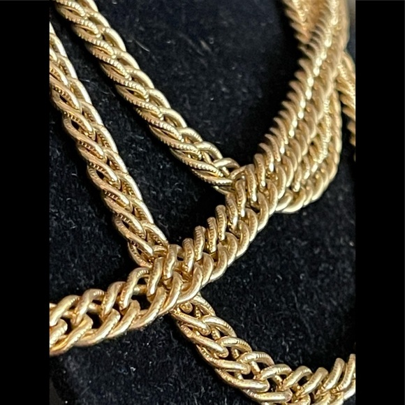Signed MONET Gold Tone 55” Chain Necklace -Double or Triple for different looks! - Picture 4 of 17